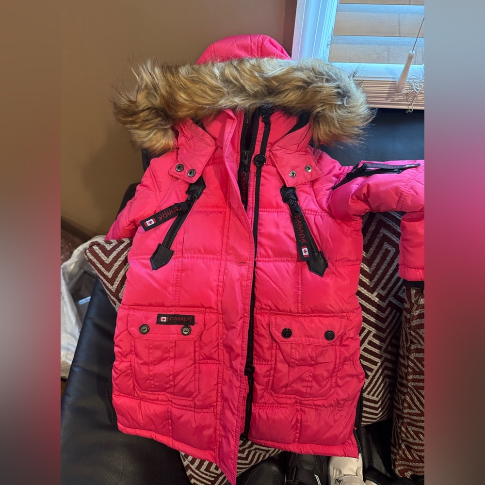 Pink Canada weather gear jacket sz 3T